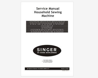 Singer 9850, 9852, 9855, 9858, 9860, 9868, 9876 Service Einstellanleitung Sofort Download