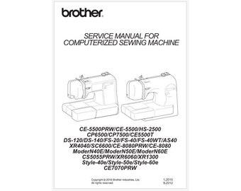 Brother CE7070PRW, CP6500 and CP7500 Service Adjustment Manual Instant Download