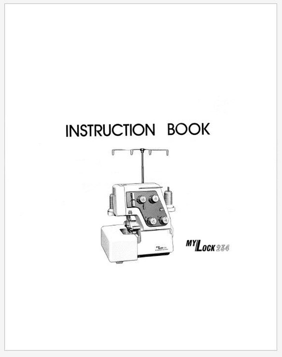 Janome Mylock 234 Serger Machine Instruction Manual PDF Instant