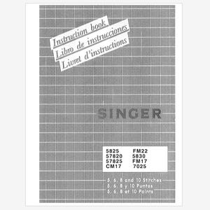 Singer 7025, 57820 and 57825 Operation Instruction Manual PDF