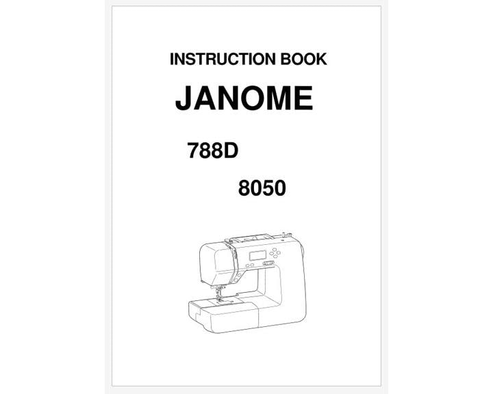 Janome 8050 and 788D Operation Instruction Manual PDF Instant