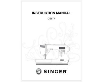 Singer Elite CE677 Operator's Instruction Manual PDF Download
