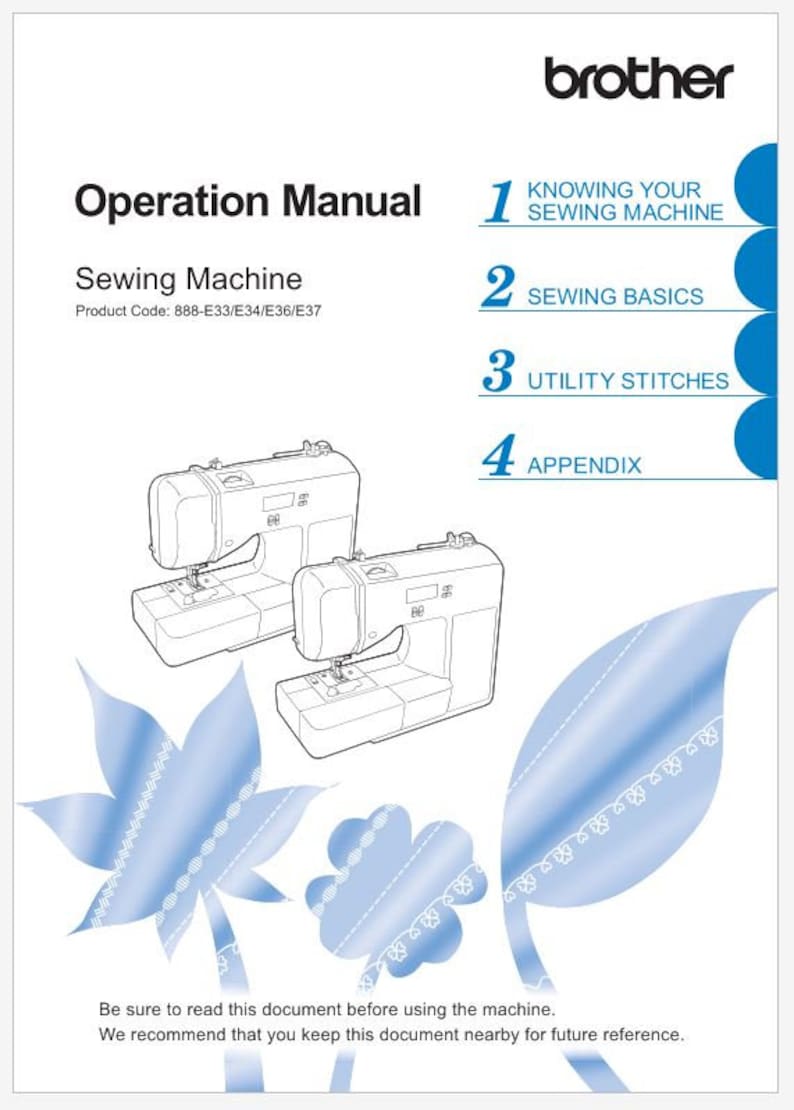 Brother XR9550 and XR9550PRW Instruction Manual Instant Download - Etsy