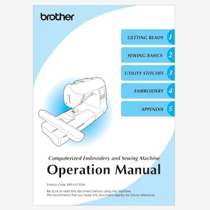 Brother SE1800 Instruction Manual Instant Download