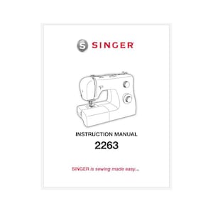 Singer Simple 2263 Operator&#39;s Instruction Manual PDF Instant Download