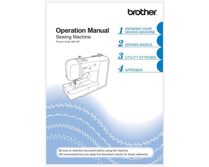 Brother XR1355 Instruction Manual Instant Download - Etsy