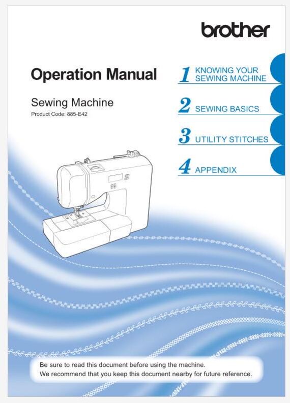 Brother Model XR3240 Operation Instruction Manual Instant Download