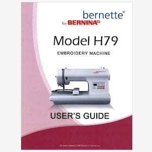 Bernina H79 Operation Instruction Manual PDF Instant Download
