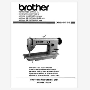 Brother Model DB2-755 Operation Instruction Manual Instant Download
