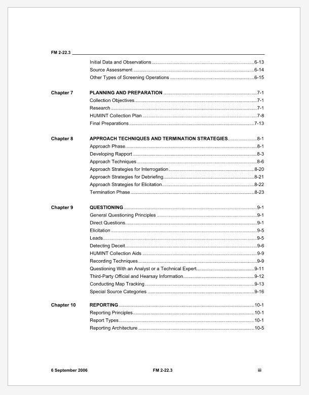 2006 U.S. Army Human Intelligence Collector Operational Field Manual FM ...