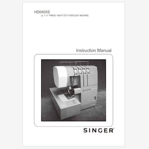 Singer HD0405S Heavy Duty Operation Instruction Manual Owner&#39;s Manual