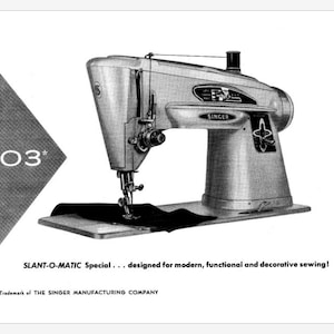 Singer Model 503 Operation Instruction Manual Instant Download