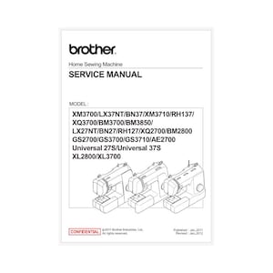 Brother Sewing Machine BM2800 Service Manual With Diagrams Instant Download