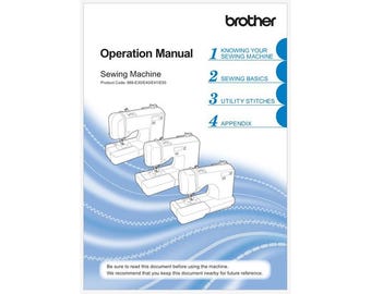 Brother SQ9285 SQ-9285 Operator's Instruction Manual Instant Download