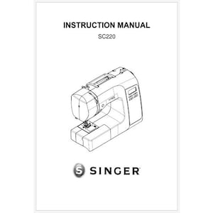 Singer Model SC220 Instruction Manual Operation Manual Instant Download