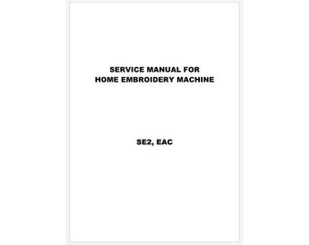 Baby Lock Simplicity SE2 and Accent EAC Adjustment Service Manual PDF Instant Download