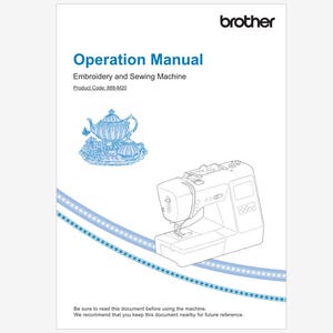 Brother SE600 and SE625 Operation Instruction Manual Instant Download