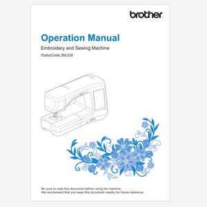 Brother VM5100 Operation Instruction Manual Instant Download