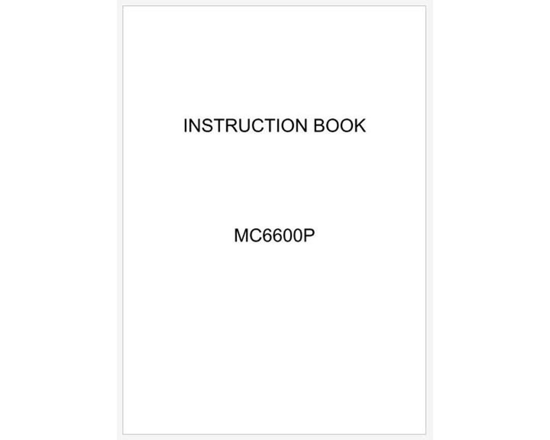 Janome Memory Craft 6600, MC6600, MC6600P Instruction Manual PDF