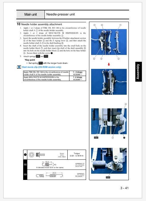 Cs4000 Spring Brother CE4000, CS100T and CS4000 Service Manual and Diagrams Instant ...