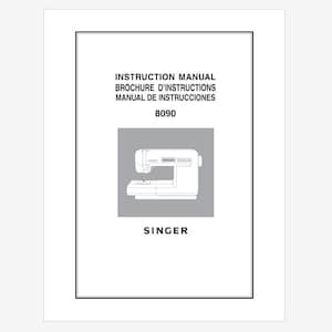 Singer Model 8090 Instruction Manual Instant Download