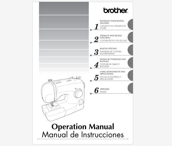 Brother Xl2600i Xl2620i Xl3500i and XL3750 Operation Instruction