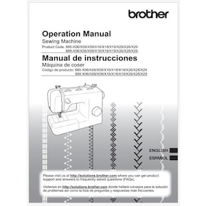 Brother Model XM3700 Operation Instruction Manual Instant Download