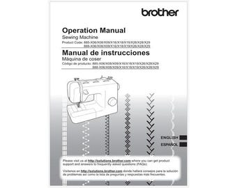 Brother Model XM2701 Operation Instruction Manual Instant Download