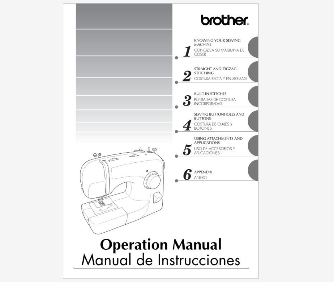Brother Xl2600i Xl2620i Xl3500i and XL3750 Operation Instruction