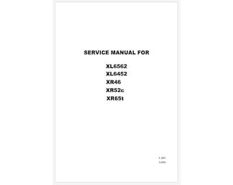 Brother XL6562, XL6452, XR46, XR52C, XR65T Service Manual Instant Download