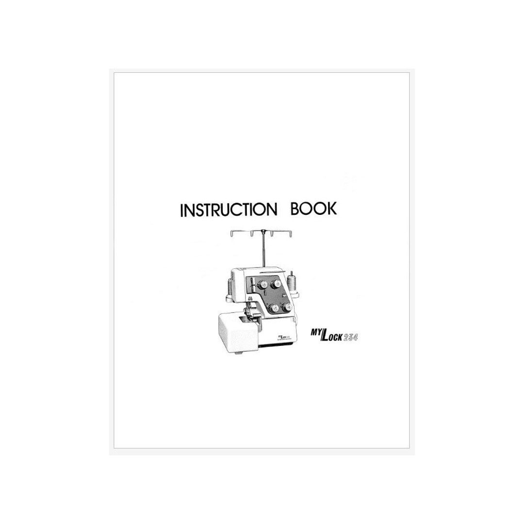 Janome Mylock 234 Serger Machine Instruction Manual PDF Instant