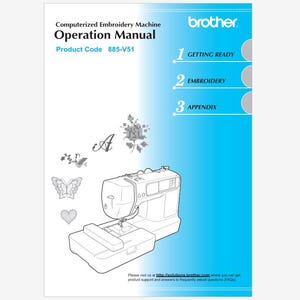 Brother PE500 and HE1 Operation Instruction Manual Instant Download