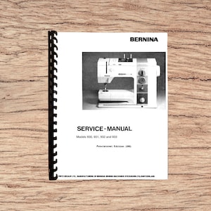 Bernina Record 930 Sewing Machine Service Manual Printed and Comb Bound