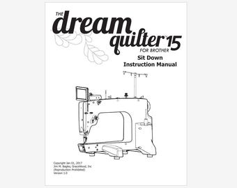 Brother Dream Quilter DQLT15 Operation Instruction Manual Instant Download