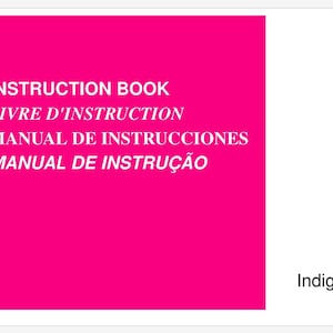 Janome 793FA INDIGO 14 Sewing Machine Instruction Manual PDF Instant Download