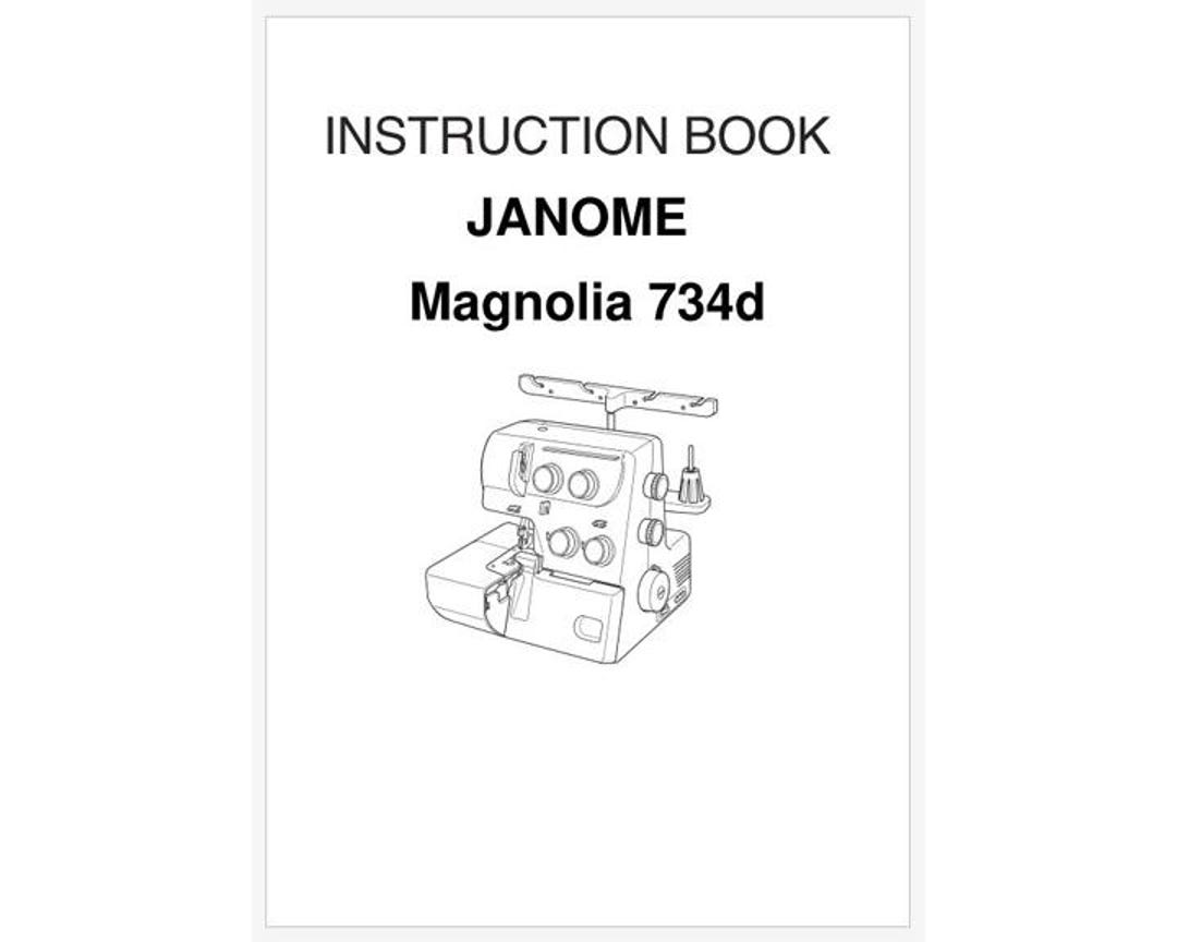Janome Magnolia 7034D Operation Instruction Manual PDF Instant