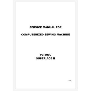Brother SUPER ACE 2 and PC3000 Adjustment Service Manual and Parts Diagrams