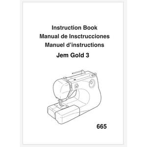 Janome Jem Gold 3 Model 665 Instrukcja obsługi PDF Natychmiastowe pobranie