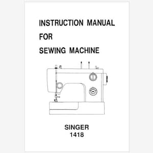 Singer Model 1418 Operator&#39;s Instruction Manual Instant Download