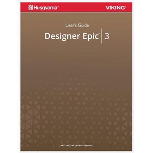 Husqvarna Viking Designer Epic 3 Operation Instruction Manual Instant Download