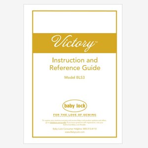 Baby Lock Victory BLS3 Operation Instruction Manual PDF Instant Download
