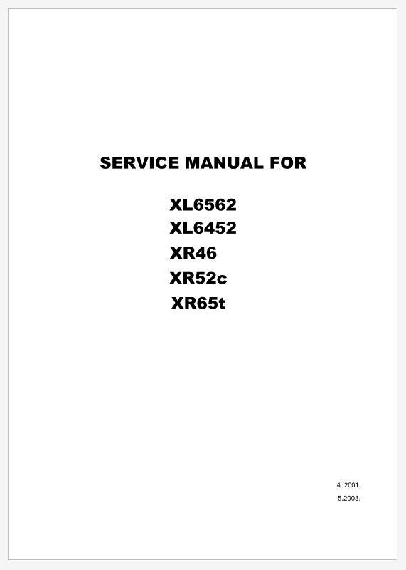 Brother XL6562, XL6452, XR46, XR52C, XR65T Service Manual Instant