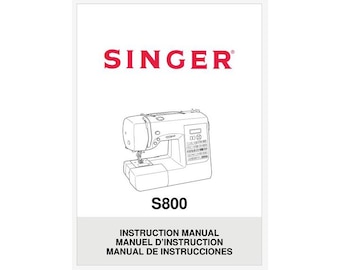 Singer Fashionista S800 Operator's Instruction Manual PDF Download