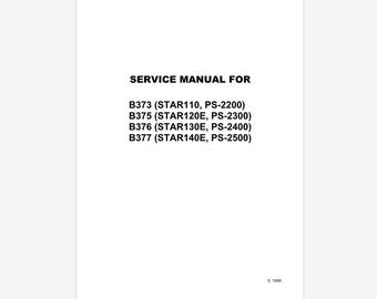 Manual de ajuste y servicio de Brother Star110, Star120e, Star130e y Star140e Descarga instantánea