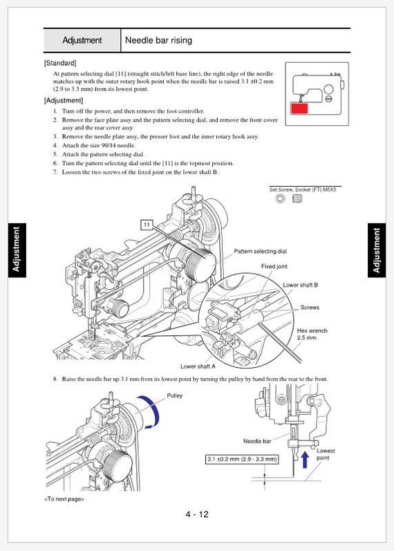 Brother JS1710 AND JX2517 Sewing Machine Service Manual Instant