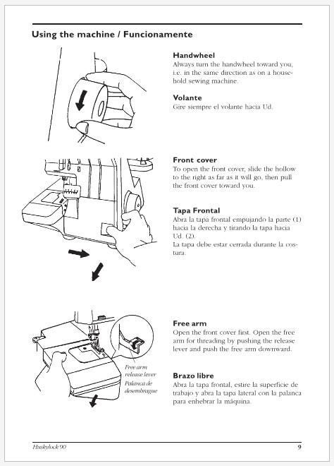 Husqvarna Viking Huskylock 90 Operation Instruction Manual Instant