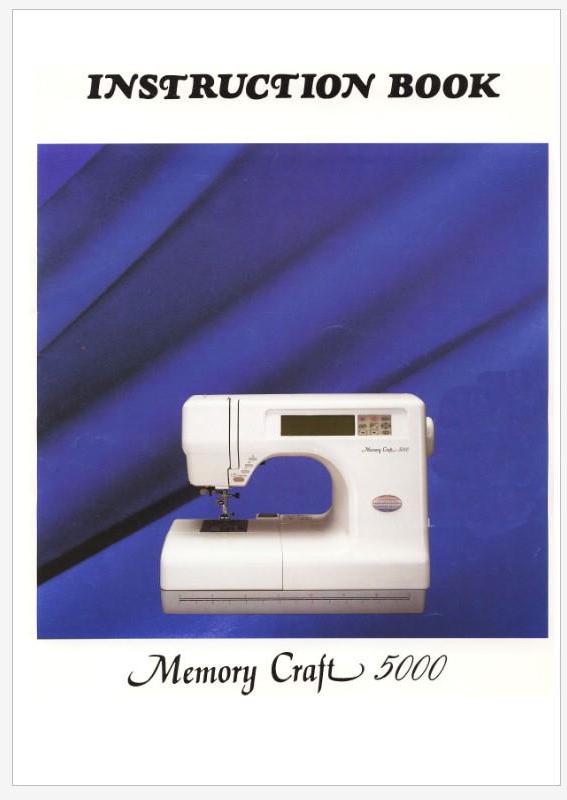Janome Memory Craft 5000 - MC5000 Operation Instruction Manual PDF