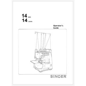 Op de afbeelding: Een zwart-witte lijntekening van een Singer naaimachine model U64 en U64A. De afbeelding is afkomstig uit een handleiding.