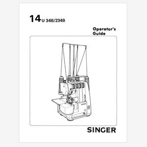 Singer Ultralock 14U34B AND 14U234B Instruction Manual Instant Download
