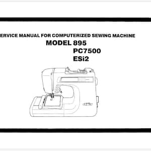 Brother Model 895, PC7500 EN ESi2 Servicehandleiding met diagrammen Direct downloaden